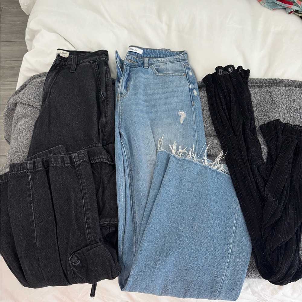 Stylish Denim and Black Pants Collection